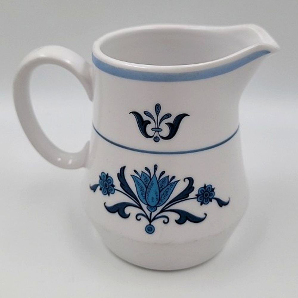 Noritake Blue Haven Creamer Pitcher Progression 9004 Floral 1966-1979 Japan